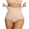 OEAK Womens Tummy Control Shapewear Seamless Girdle High Waisted Shapewear(Nude)