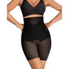 OEAK Womens Tummy Control Shapewear SuperPower High Waisted Butt Lift girdles Body Shaper Thigh Slimmer Seamless Shapewear(Black)