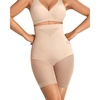 OEAK Womens Tummy Control Shapewear SuperPower High Waisted Butt Lift girdles Body Shaper Thigh Slimmer Seamless Shapewear(Nude)