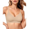 OEAK Womens Wireless Jelly Bras Comfortable Gel Bra Everyday Tshirt Bras(Airy Nude)