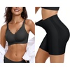 OEAK Womens Wireless Push Up Bras & Tummy Control Shapewear Seamless Black S