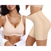 OEAK Womens Wireless Push Up Bras & Tummy Control Shapewear Seamless Nude S