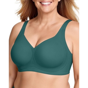 OEAK Womens Wireless Jelly Bras Plus Size Support Push Up Comfortable Bra(Emerald Gem)