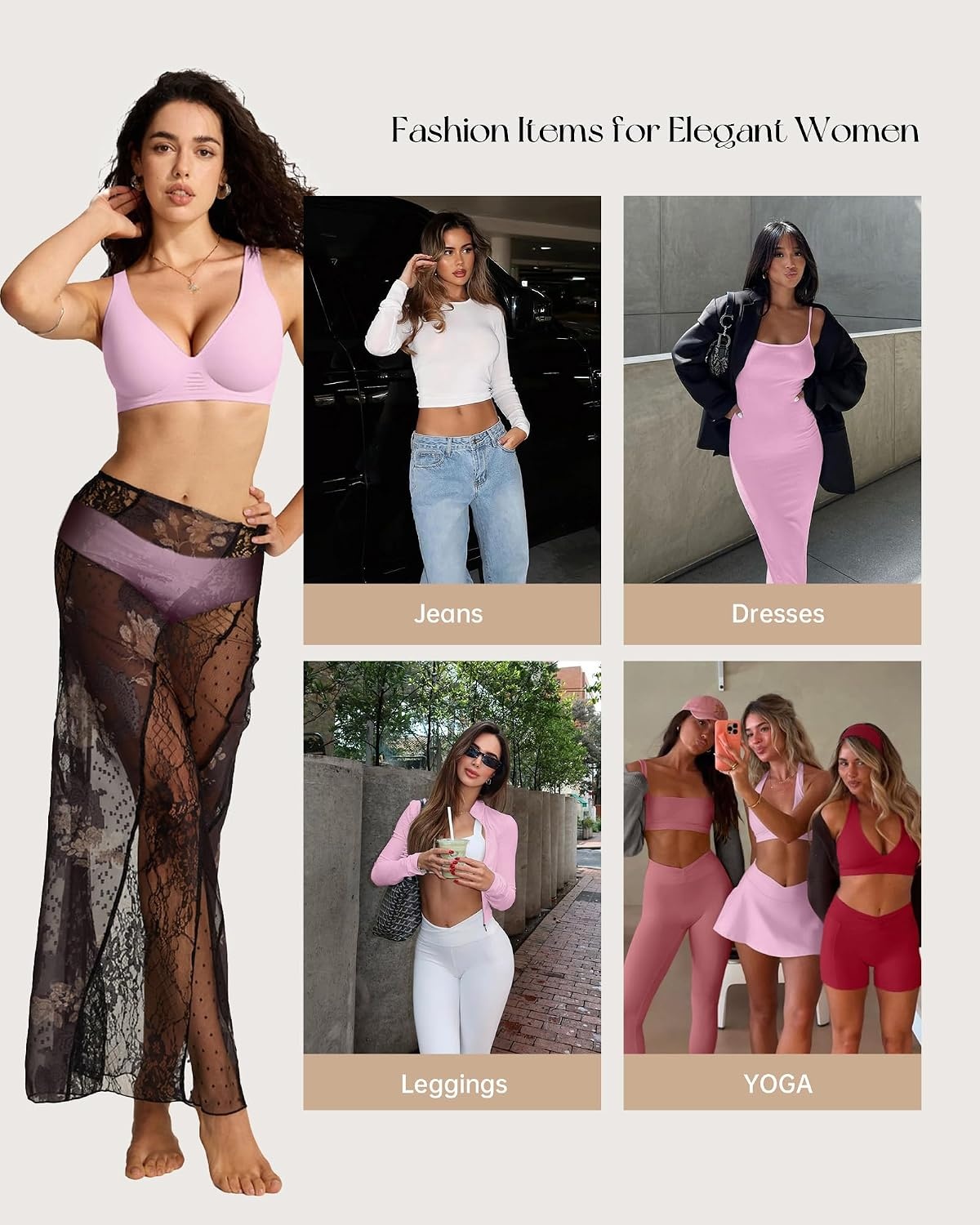 image:imageOEAK Seamless Thongs for Women Invisible Thongs No Show Thong Panty Liners Tangas Comfortable Workout GStrings UnderwearCherry Blossom