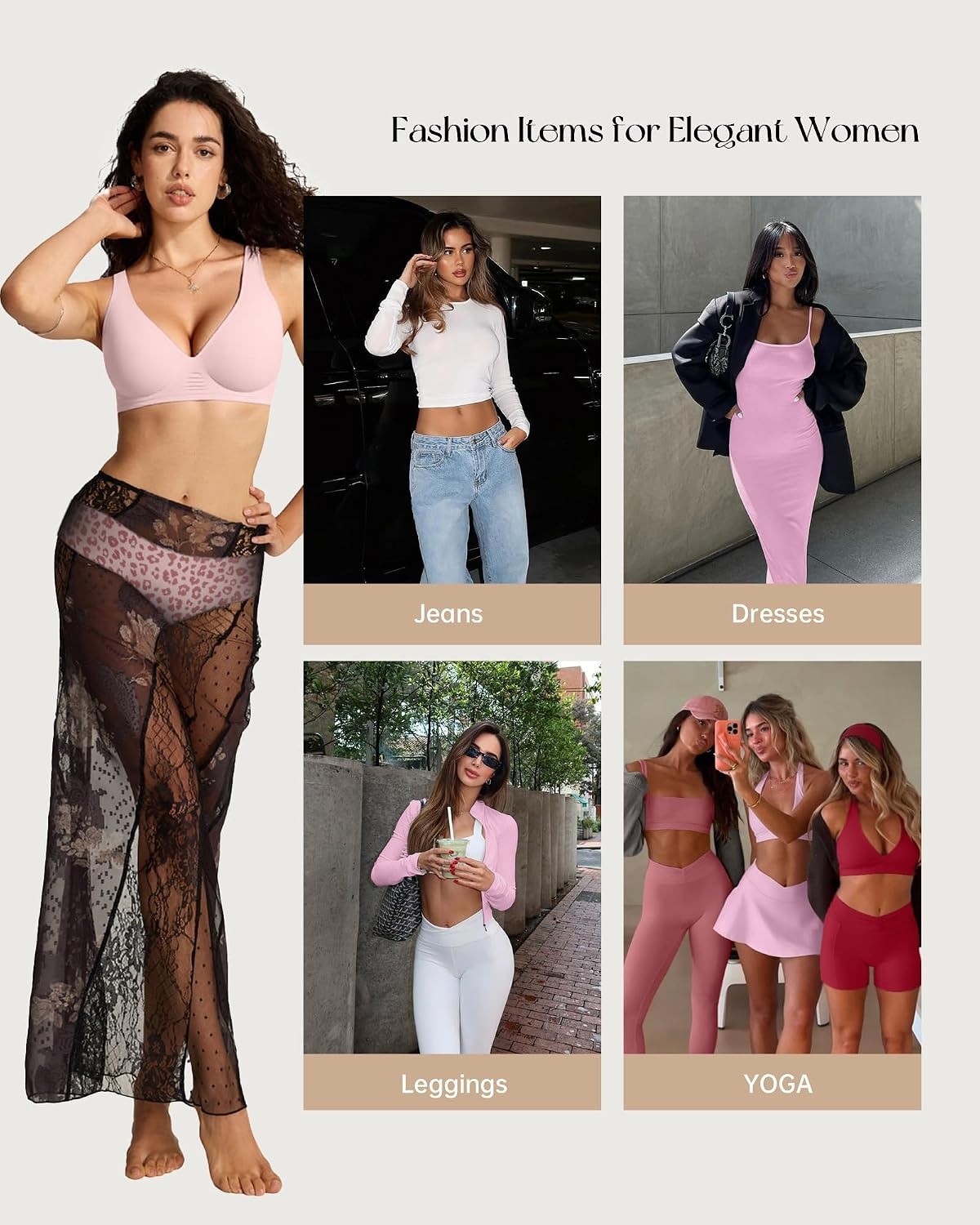image:imageOEAK Seamless Thongs for Women Invisible Thongs No Show Thong Panty Liners Tangas Comfortable Workout GStrings UnderwearLeopard Pink