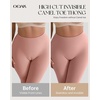 OEAK Seamless Thongs for Women Invisible Thongs No Show Thong Panty Liners Tangas Comfortable Workout G-Strings Underwear(3p-3*black)