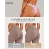 OEAK Seamless Thongs for Women Invisible Thongs No Show Thong Panty Liners Tangas Comfortable Workout G-Strings Underwear(Cherry Blossom)