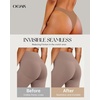 OEAK Seamless Thongs for Women Invisible Thongs No Show Thong Panty Liners Tangas Comfortable Workout G-Strings Underwear(Latte)