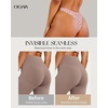 OEAK Seamless Thongs for Women Invisible Thongs No Show Thong Panty Liners Tangas Comfortable Workout G-Strings Underwear(Leopard Pink)