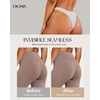 OEAK Seamless Thongs for Women Invisible Thongs No Show Thong Panty Liners Tangas Comfortable Workout G-Strings Underwear(White)