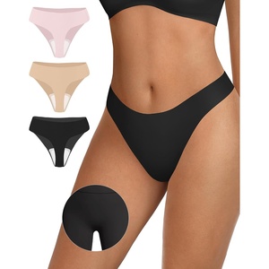 OEAK Seamless Thongs for Women Invisible Thongs No Show Thong Panty Liners Tangas Comfortable Workout G-Strings Underwear(3p-1*black+1*skin Nude+1*peach Pink)