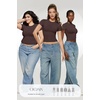 OEAK Womens T-Shirts Short Sleeve Shirts Crew Neck Basic Tees Soft Smoothing Seamless Tshirts Slim Fit Going Out Trendy Tops(Brown)