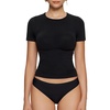 OEAK Womens T-Shirts Short Sleeve Shirts Crew Neck Basic Tees Soft Smoothing Seamless Tshirts Slim Fit Going Out Trendy Tops(Black)